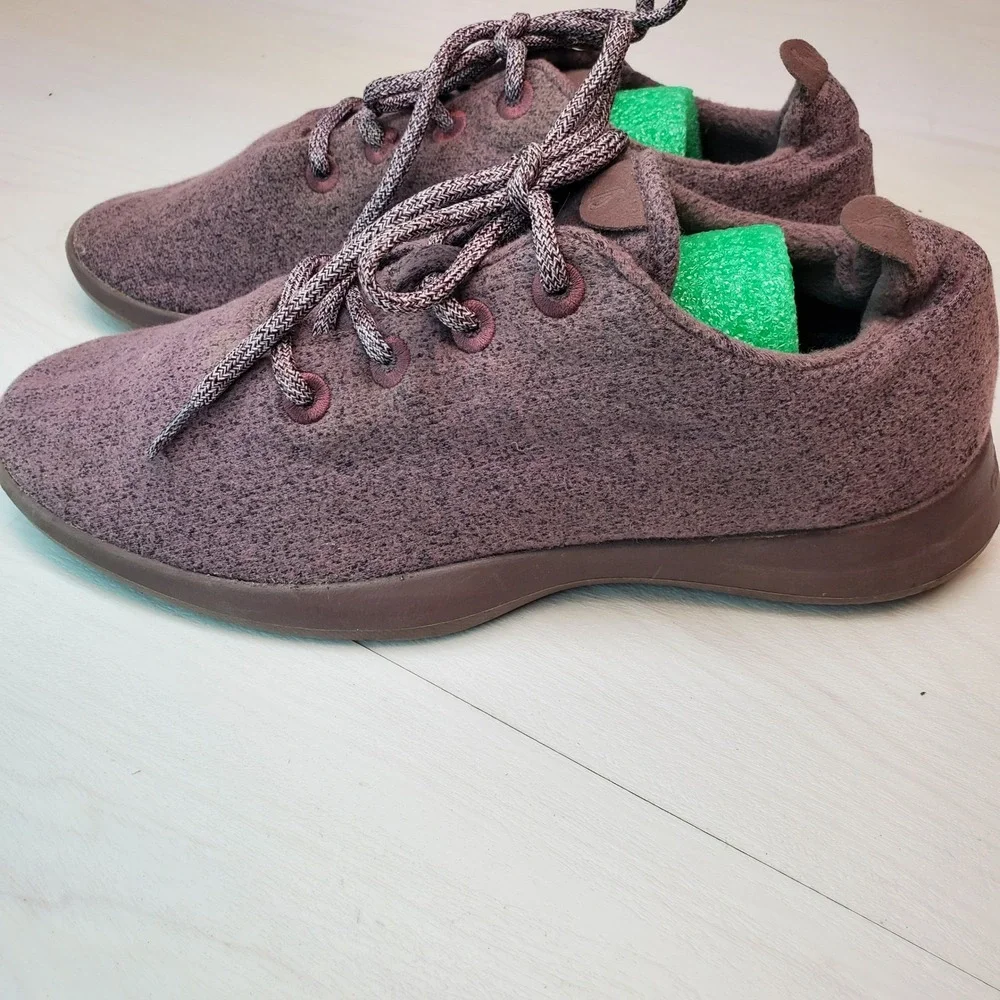 Allbirds Wool Runners Gray Black Lace Up Sneakers Shoes‎ size 8